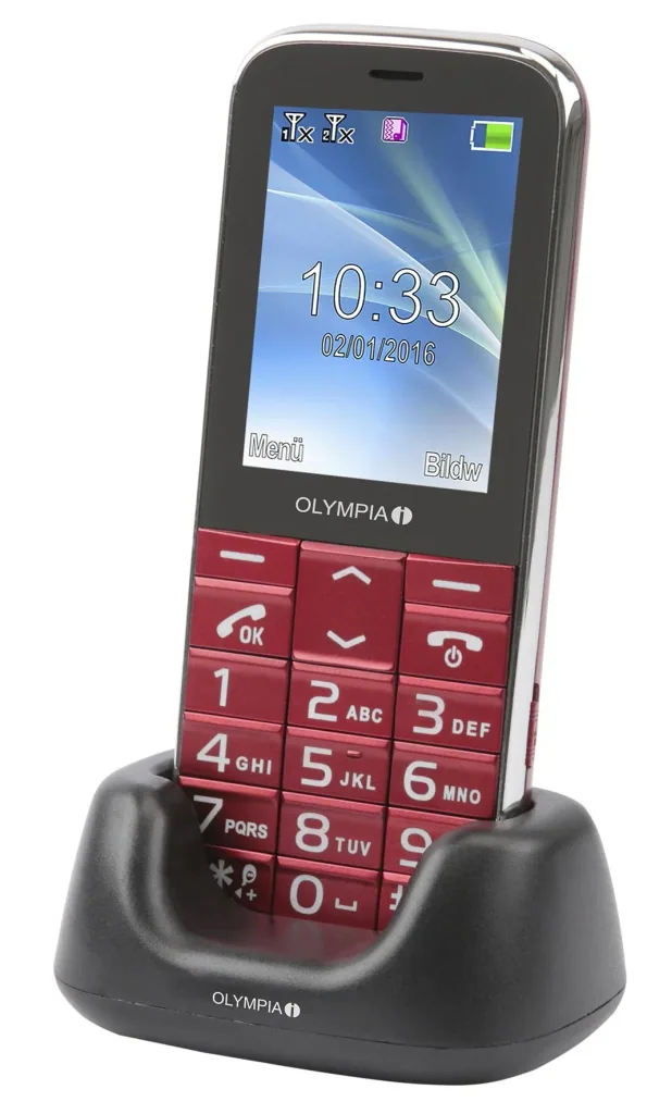 Großtasten Mobiltelefon Joy II in rot