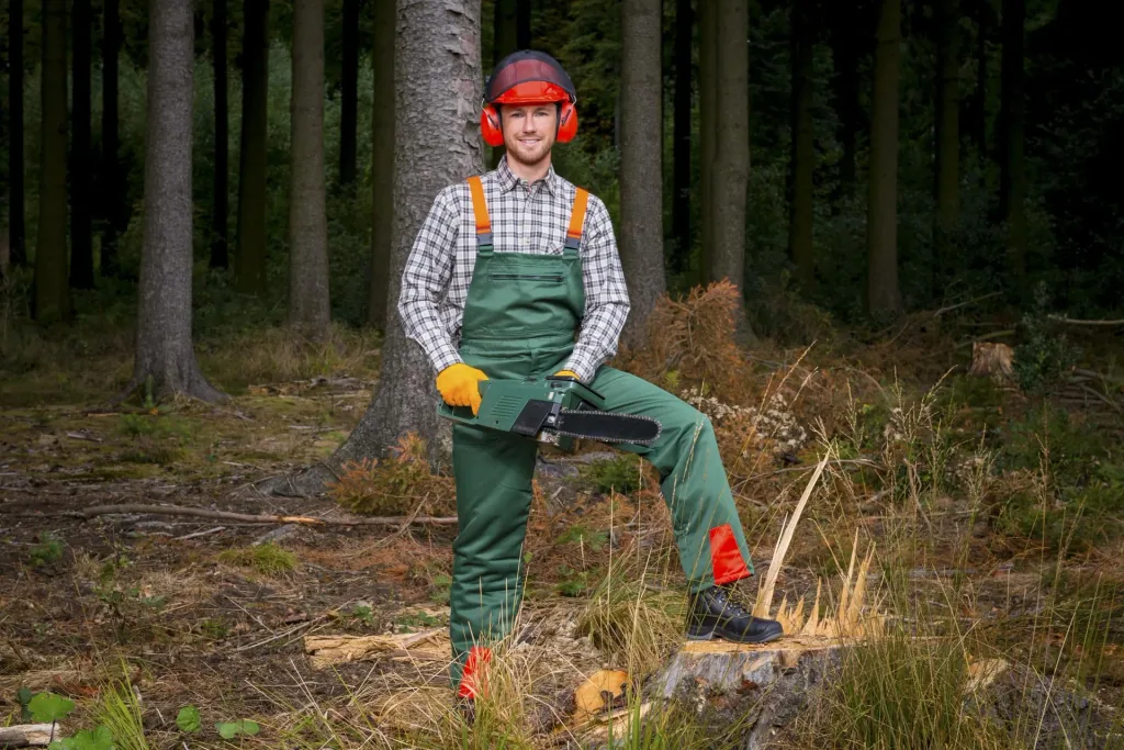 Schnittschutz Sicherheits Starter Set: Hose Gr.54, Helm, Handschuhe