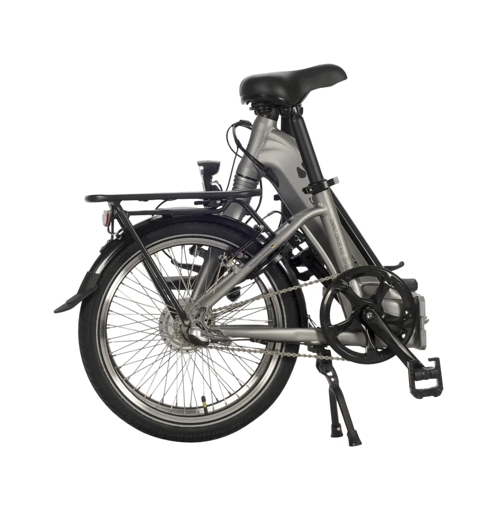 Unisex E-Faltrad, 20 Zoll, Rahmenhöhe 33 cm,3 Gang Nabenschaltung, silber matt, Sylt