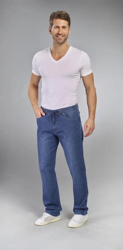 Jeans Traveller Fit, Farbe bluestone, Gr.60