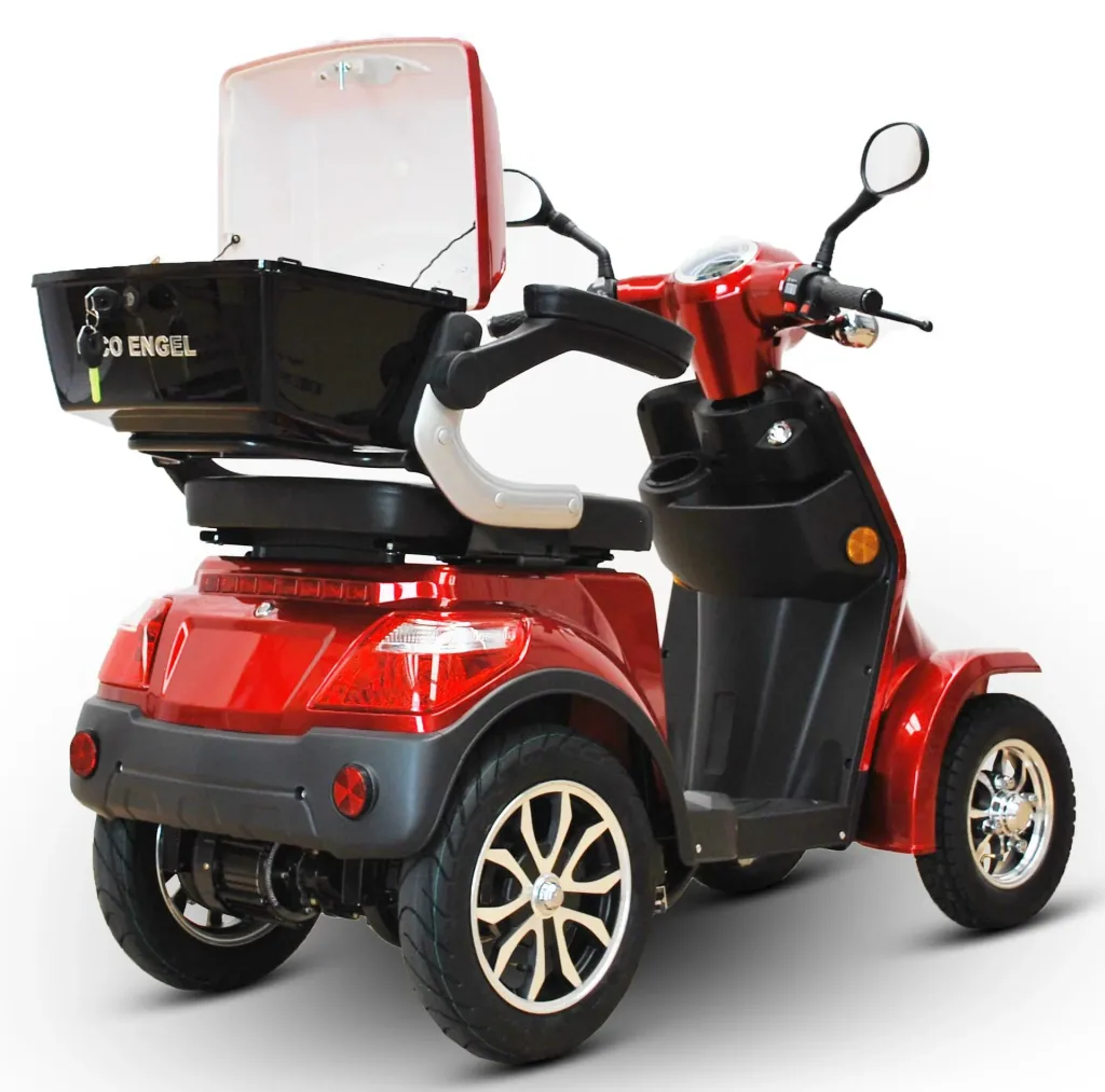 E-Scooter rot - 4 Räder - 25 km/h - Seniorenmobil