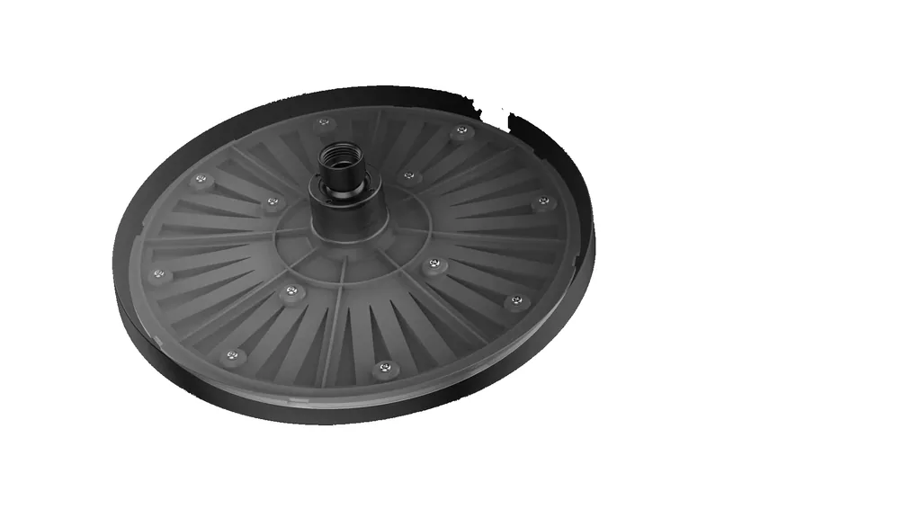 Regenduschkopf Ultimate Shower Schwarz/Grau, Ø 25 cm
