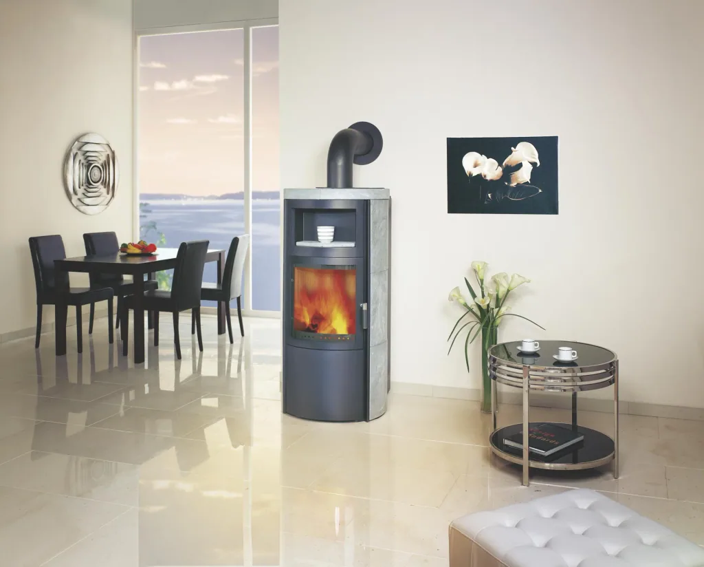 Kaminofen Vito WW ECOplus (14,2kW) Naturstein, Feinstaubfilter, Dauerbrand, Automatik, Externe Zuluft, Warmwasser