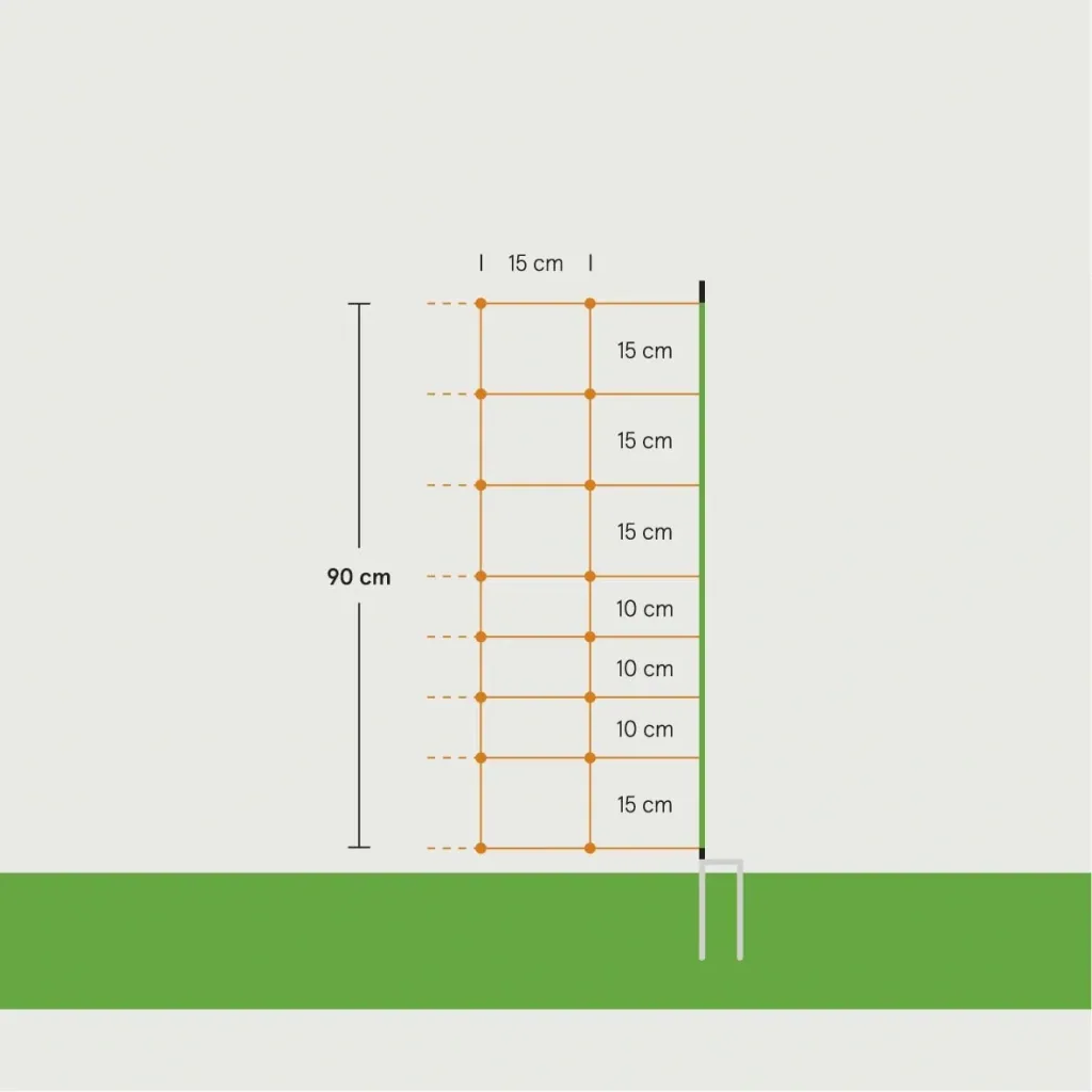 Extra 90 cm mit Doppelspitze, 50 m