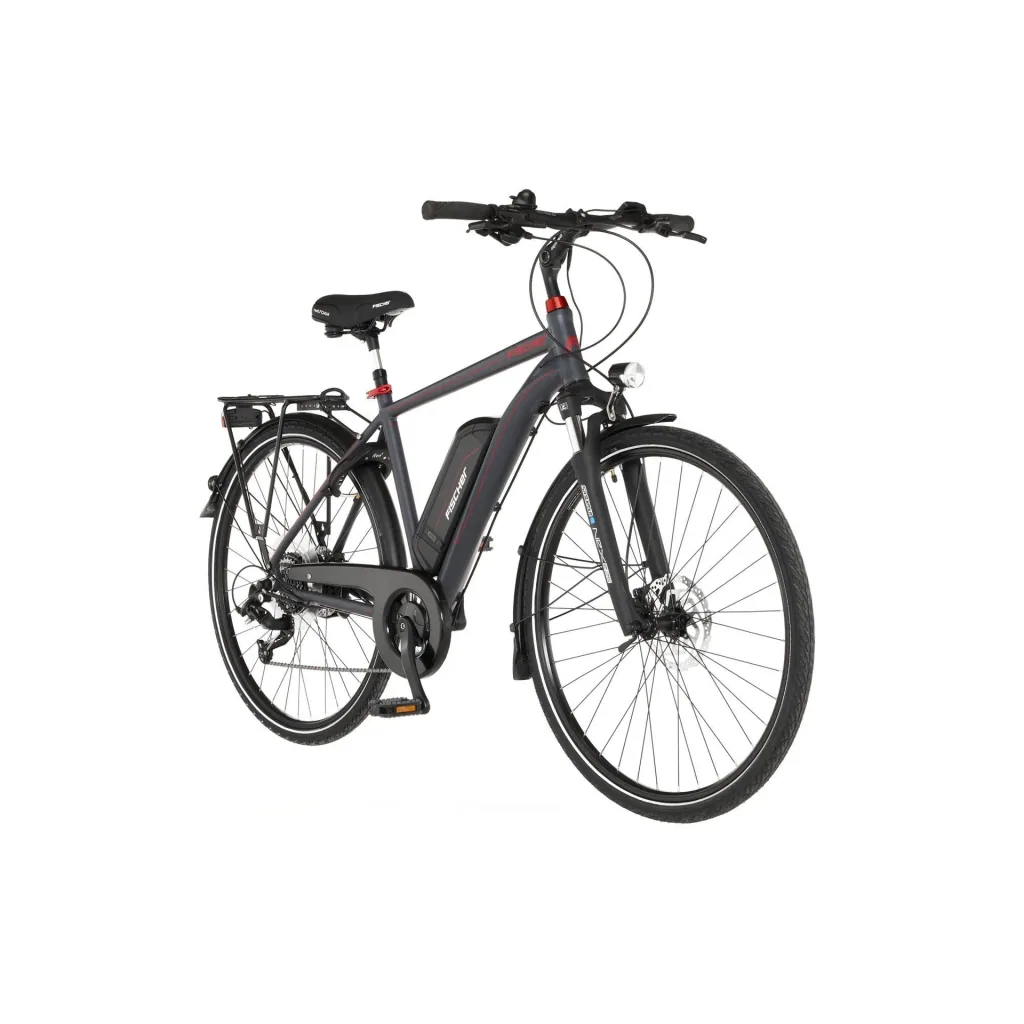 Herren E-Bike Trekking, 28 Zoll Rahmengröße 50cm, 8-Gang Kettenschaltung, anthrazit matt, VIATOR 1.0
