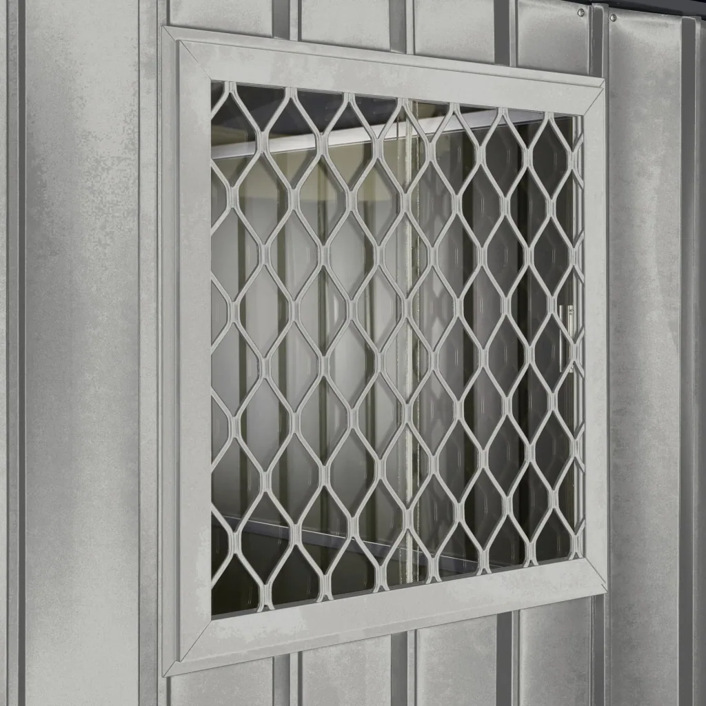 Seitenfenster 62x62 cm, silber metallic, für Skillion, Lean To, Dream
