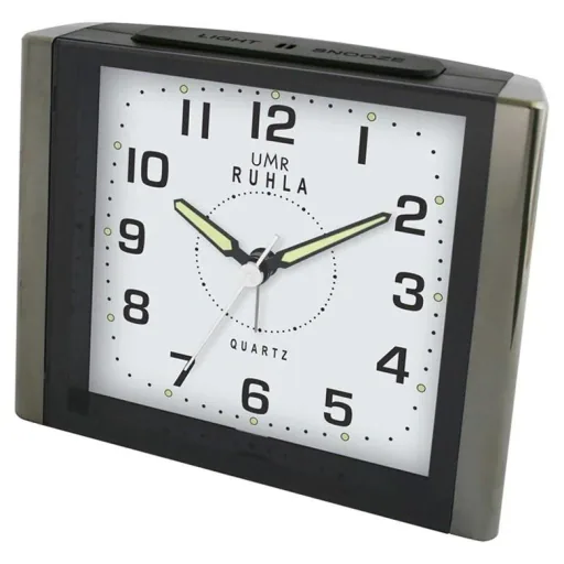 Quarz Wecker mit Cresendo Alarm, grau