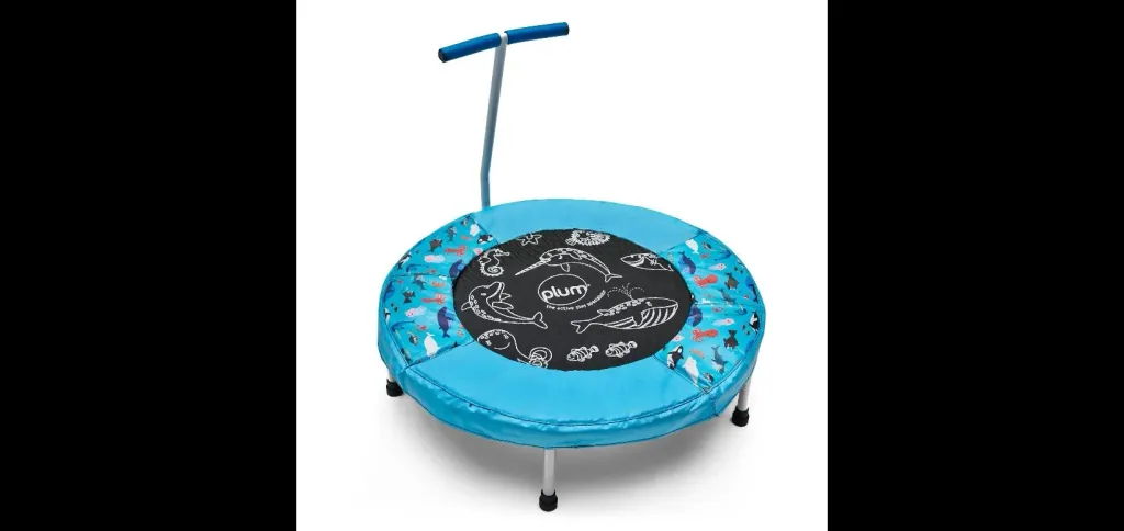Trampolin Junior Bouncer Meeres-Sound, In- und Outdoor-Trampolin für Kinder, Haltegriff, Durchmesser 81 cm, rund