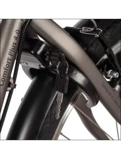 Unisex City E-Bike, 28 Zoll, Rahmenhöhe 50 cm, 7-Gang Nabenschaltung, silber, Hamburg