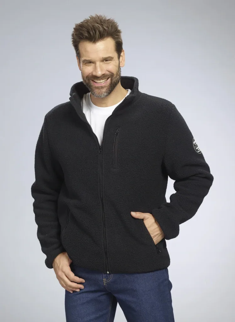 Berber Fleecejacke, Farbe schwarz, Gr.M
