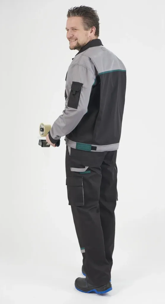 Blousonjacke, Farbe schwarz/grau/grün, Gr. 46