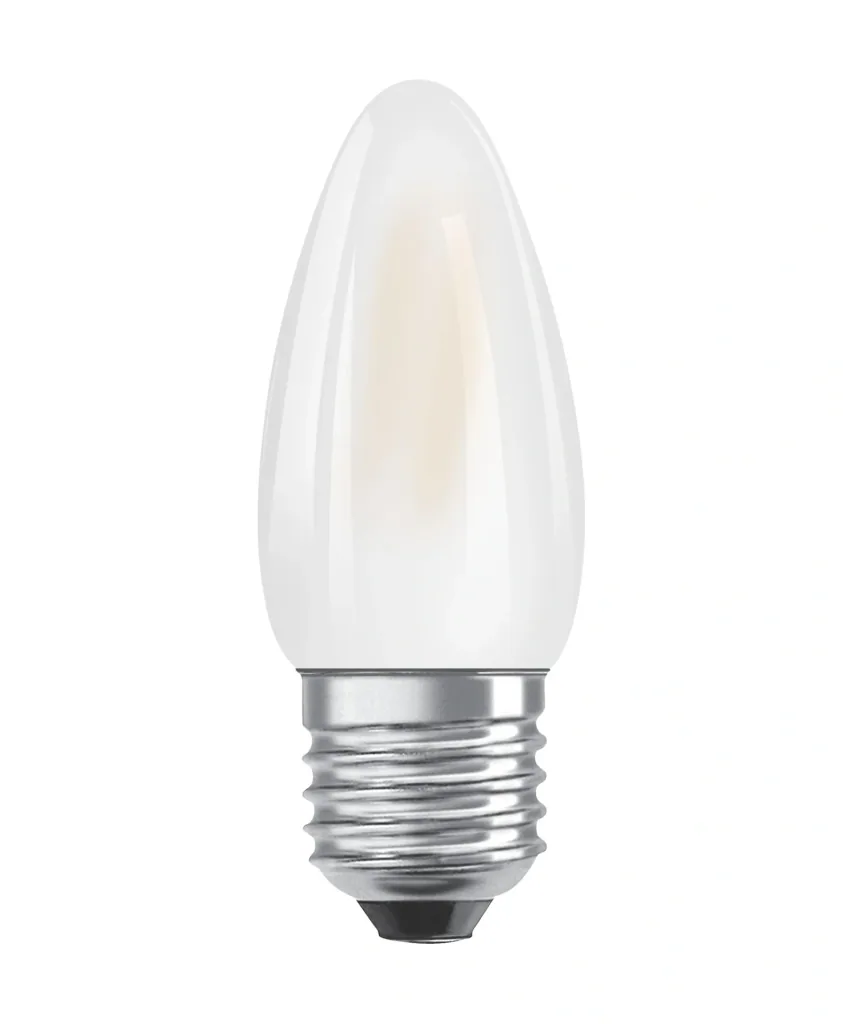 LED SUPERSTAR RETROFIT Kerze mit 5 Watt, E14, kaltweiß, matt, dimmbar