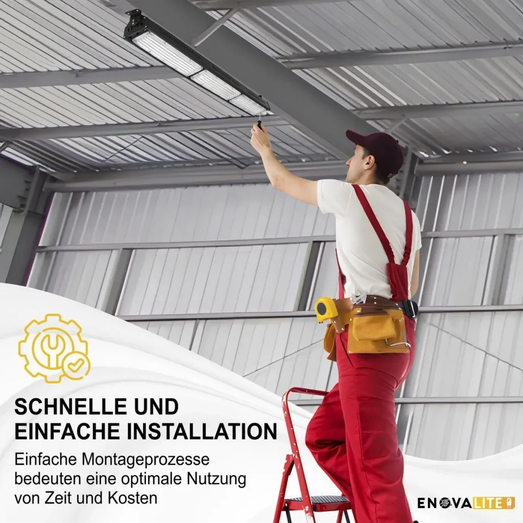 LED-HighBay in linearer Form bietet 50 W, 6000 lm, 5000 K (neutralweiß), IP65 & ENEC-Zertifizierung