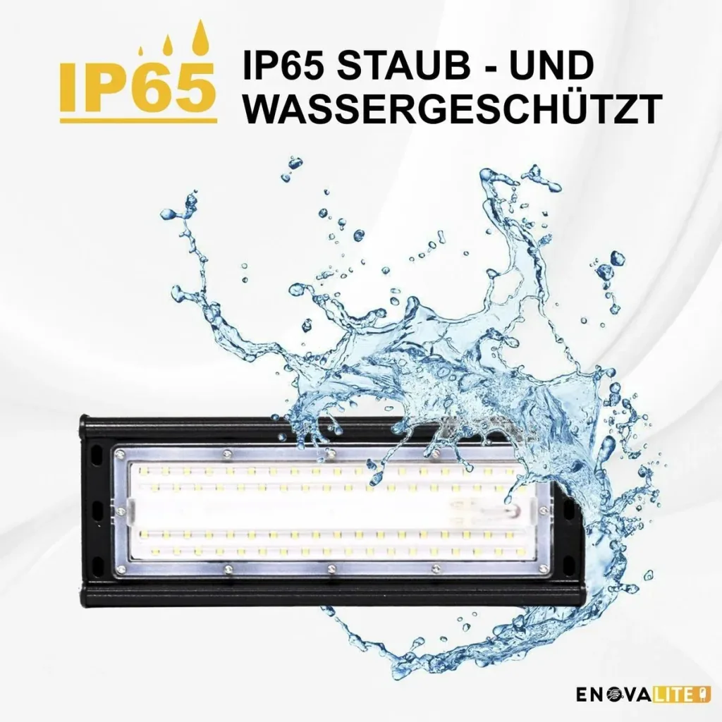 LED-HighBay in linearer Form bietet 50 W, 6000 lm, 5000 K (neutralweiß), IP65 & ENEC-Zertifizierung