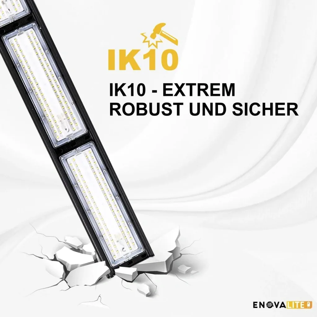 LED-HighBay in linearer Form bietet 50 W, 6000 lm, 5000 K (neutralweiß), IP65 & ENEC-Zertifizierung