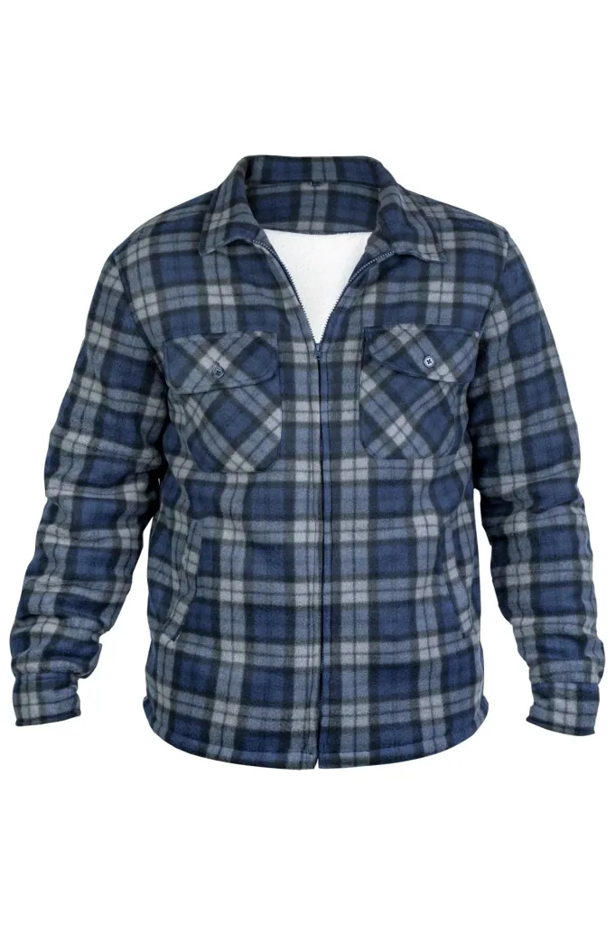Holzfällerhemd, blau/grau kariert, Gr.2XL