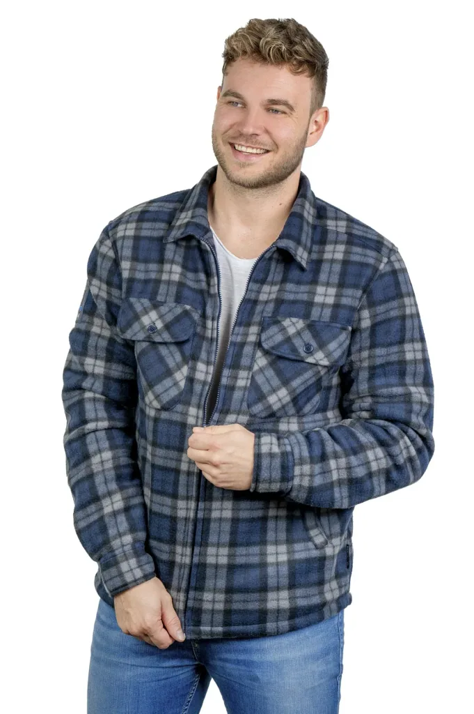 Holzfällerhemd, blau/grau kariert, Gr.2XL