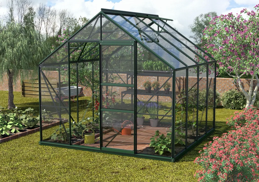 Gewächshaus Merkur 6700 ESG 3 mm smaragd