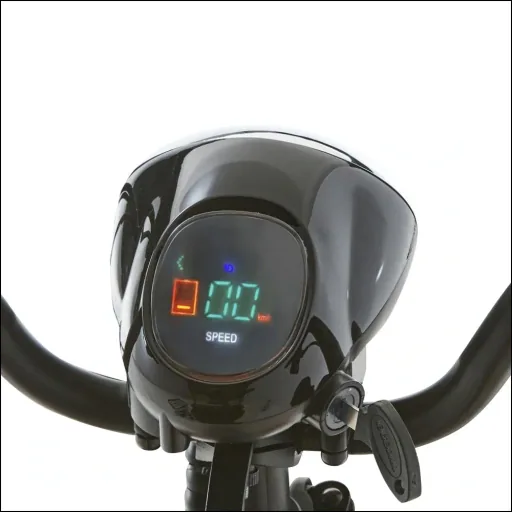 4-Rad E-Mobil Assisi 2.0 6 km/h Safety Plus: 36V/15,6Ah Li-Io. mit Gepäck-Tasche/-Korb, Blinker, faltbar, blau