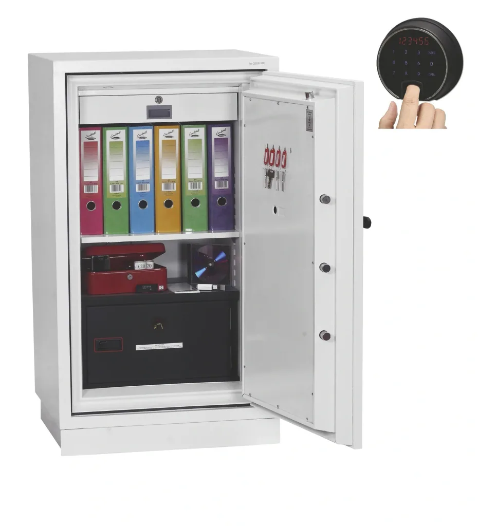 Datenschutztresor Data Combi Außenmaße 1145 x 655 x 560 mm, mit Fingerabdruckschloss