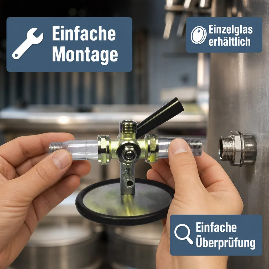 Ersatz Schauglas für Bierleitungsreingungsgerät