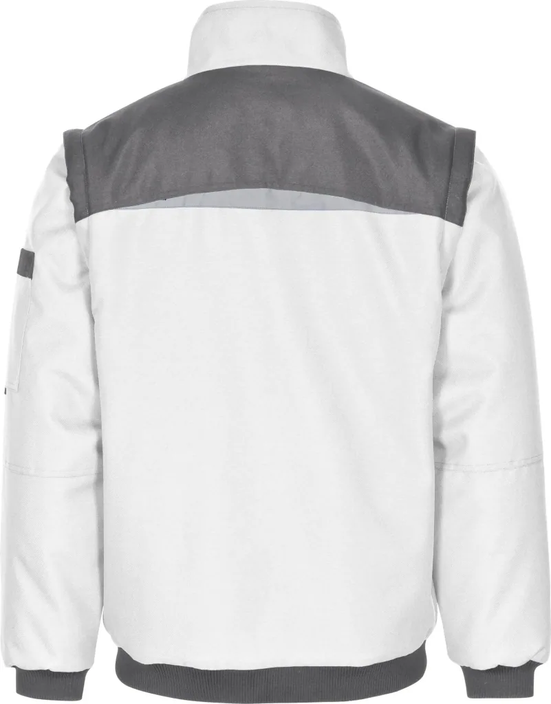 Funktionsblouson, weiss-grau, Gr. M