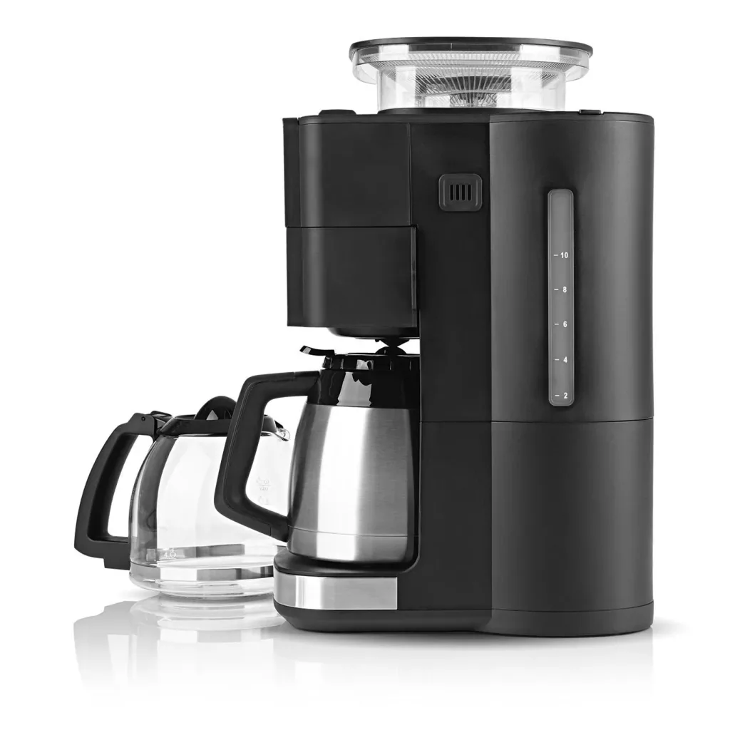 Kaffeemaschine mit Kegel-Mahlwerk "Fresh-Aroma-Perfect III Duo" mit 1,25 l Glaskanne und 1,25 l Thermokanne