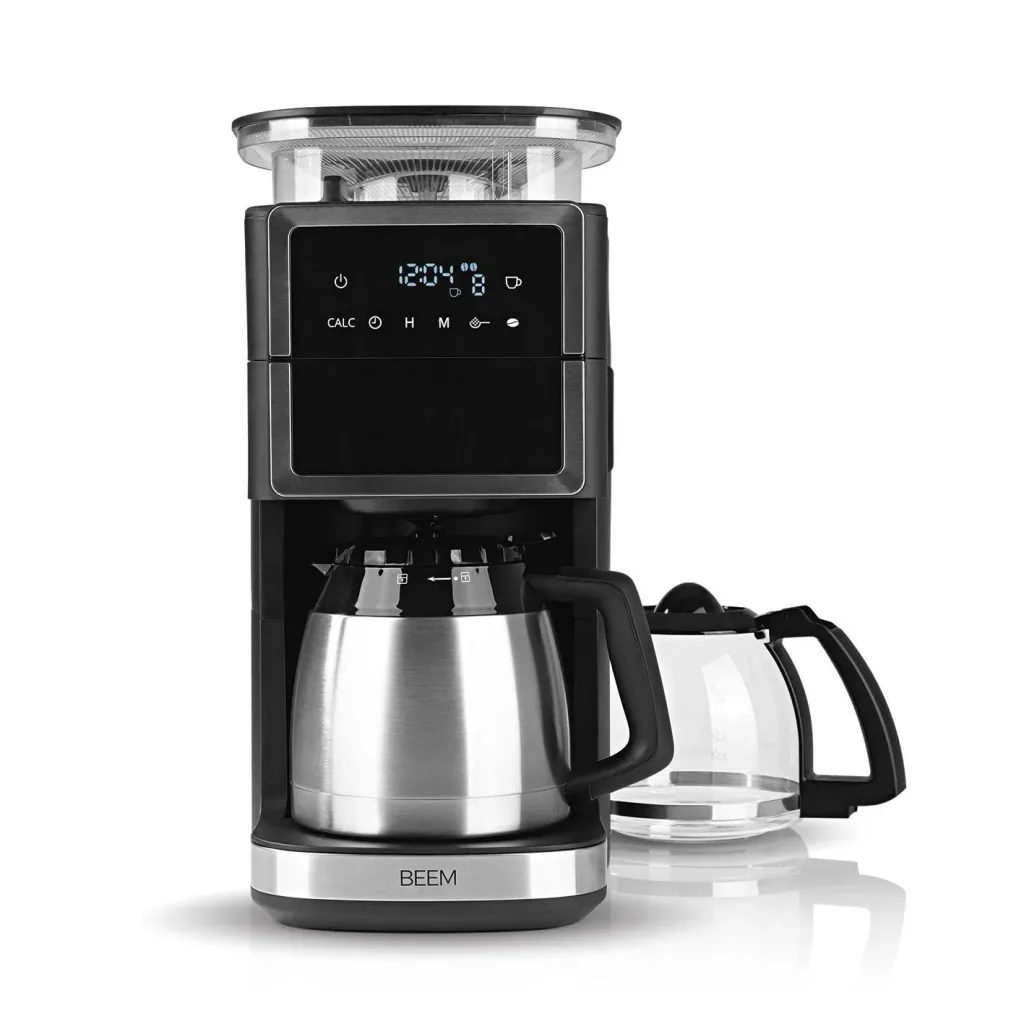 Kaffeemaschine mit Kegel-Mahlwerk "Fresh-Aroma-Perfect III Duo" mit 1,25 l Glaskanne und 1,25 l Thermokanne