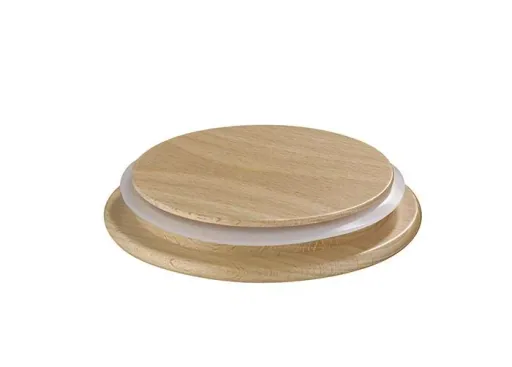 Weck-Gläser mit APS Deckel 2-er Set: 2 Gläser: Ø11 cm x 11 cm, Sturzform 580 ml + Buchenholz Deckel mit Silikondichtung