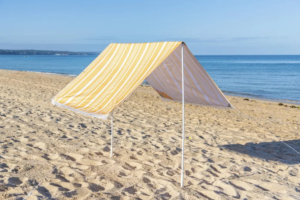 Sonnensegel Strand 146x220x150 cm Gelb