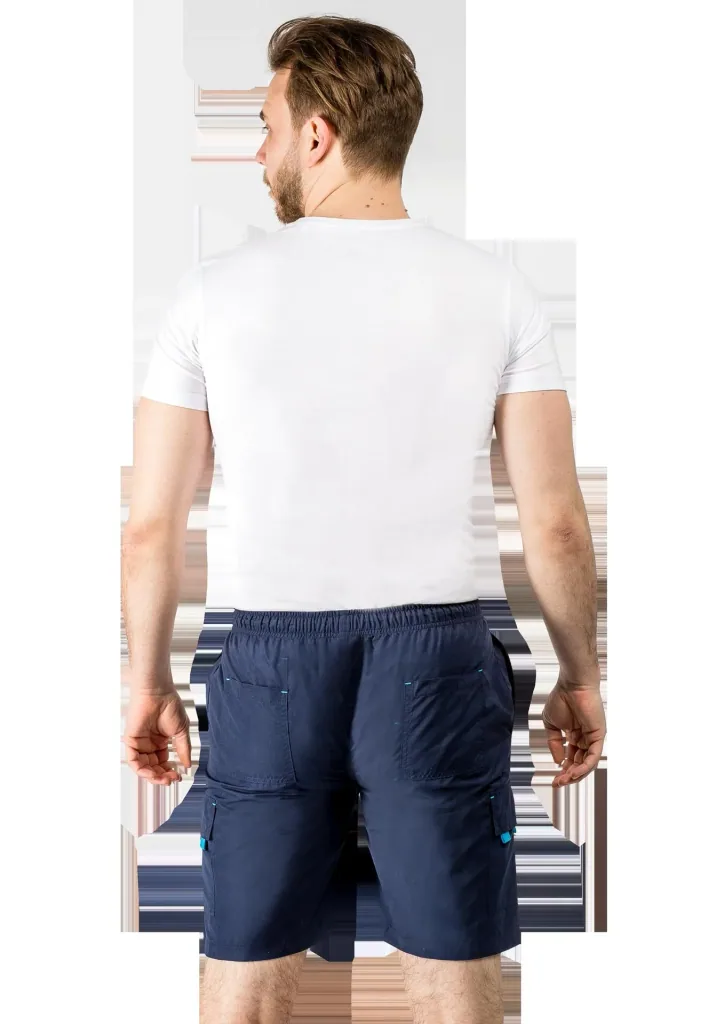 Cargoshort mit Gummizug, Farbe marine, Gr.M