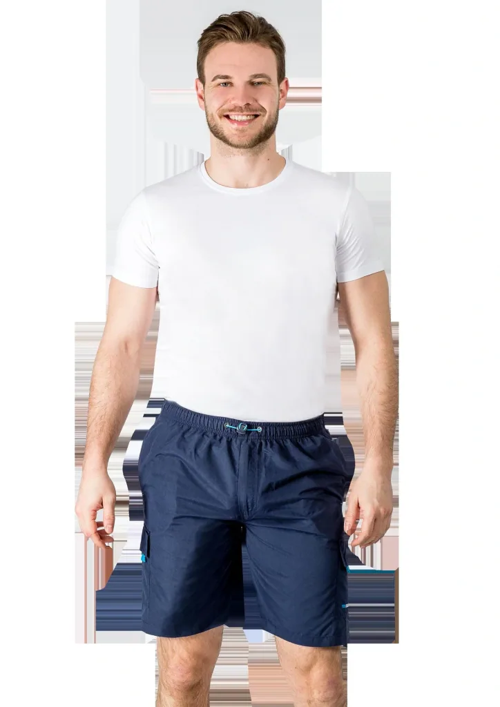 Cargoshort mit Gummizug, Farbe marine, Gr.M