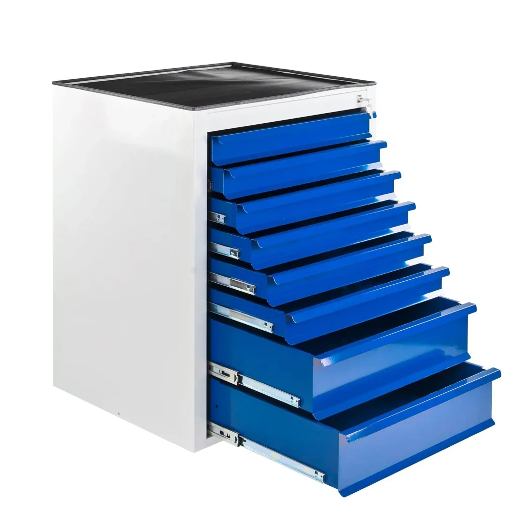 Schubladenschrank / Werkzeugschrank mammut, 8 Schubladen,RAL 7035 / 5012