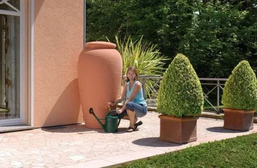 Regen-Amphore, Regentonne, "CLASSIC line", Terrakotta, 300 Liter