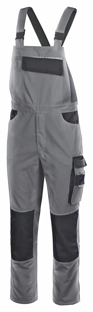 Latzhose EXTREME, grau-schwarz, Gr. L