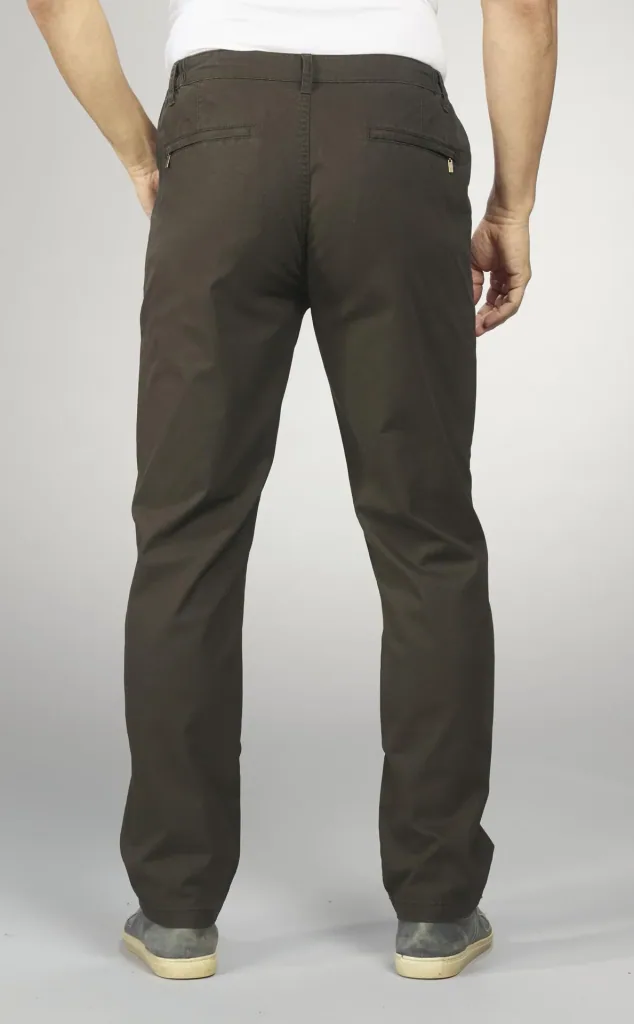 Stretchhose mit Komfortbund, Farbe dunkelbraun, Gr.48