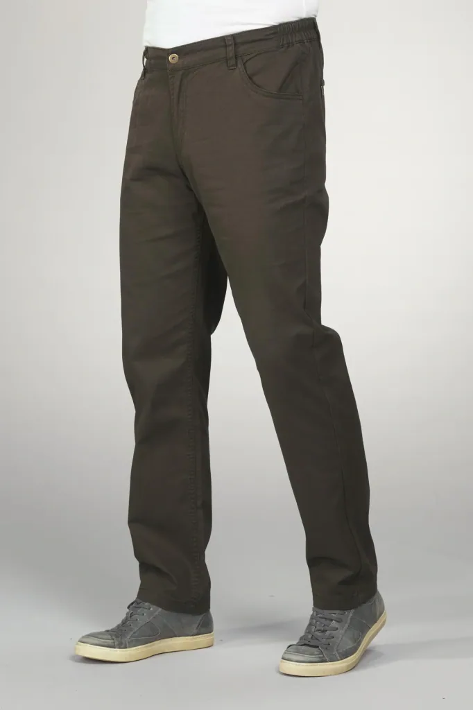 Stretchhose mit Komfortbund, Farbe dunkelbraun, Gr.48
