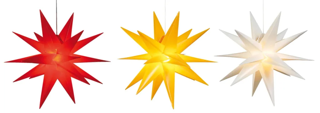 LED Kunststoffstern mit Stab 58 cm, weiß