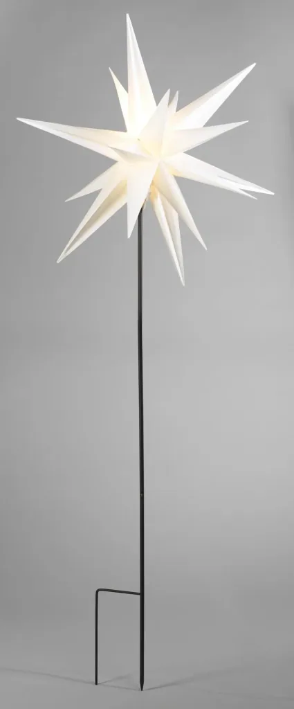 LED Kunststoffstern mit Stab 58 cm, weiß