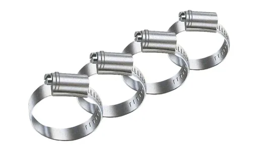 Schlauchschelle mit Bandbreite 9 mm (W1), Spannbereich 16-27 mm - 4 Stück
