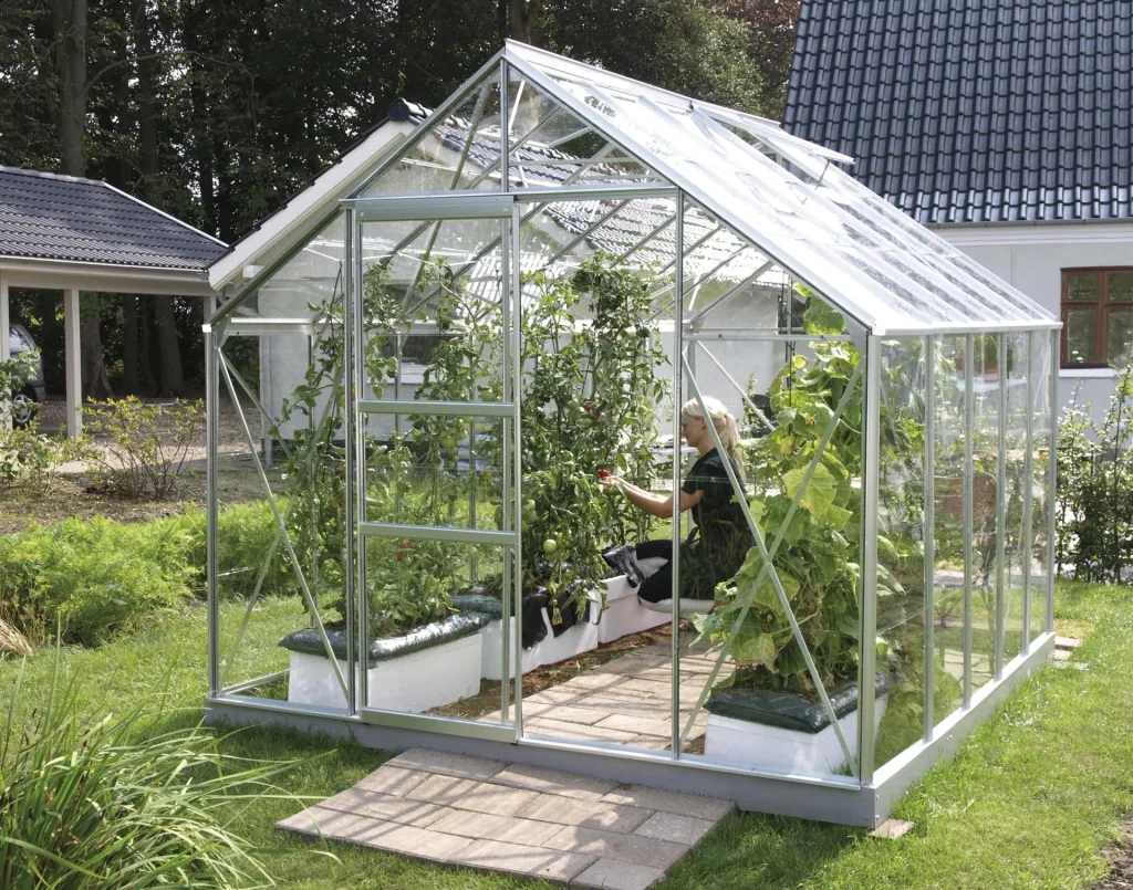 Gewächshaus Merkur 8300 ESG 3 mm, Farbe alu