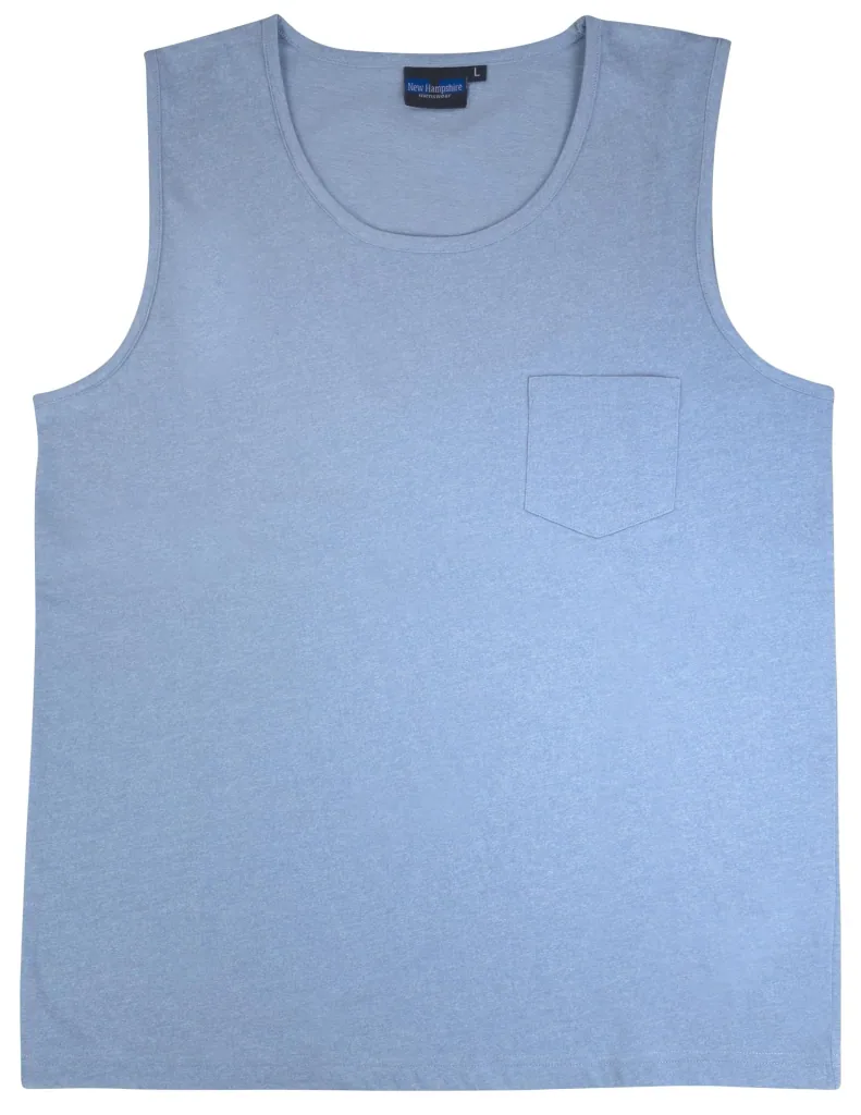 Tank Top, Farbe hellblau/melange, Gr.2XL