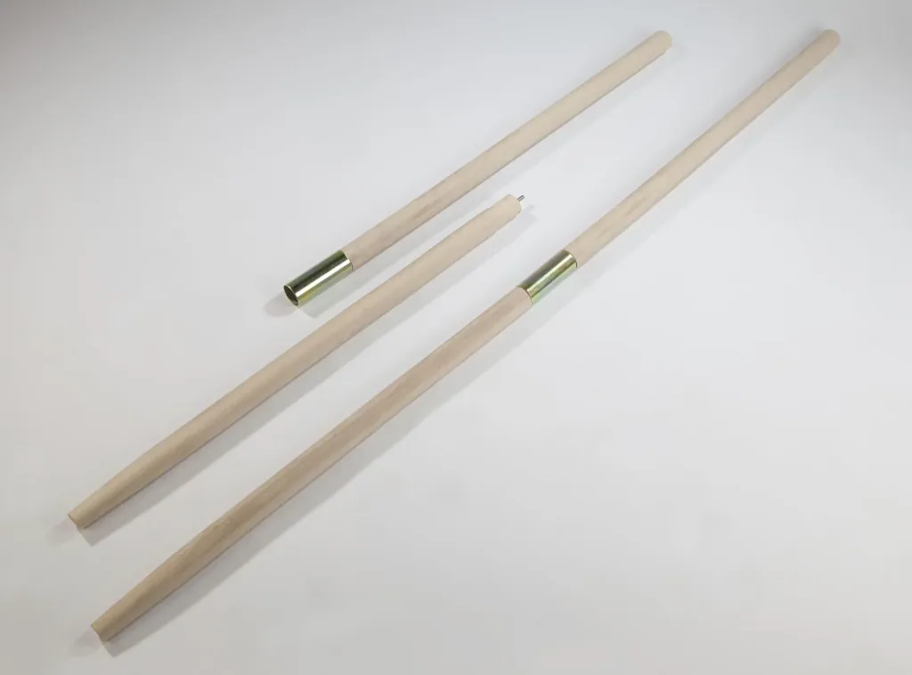 Gerätestiel Buche, 1500 x 35 mm, gerade mit Konus, teilbar