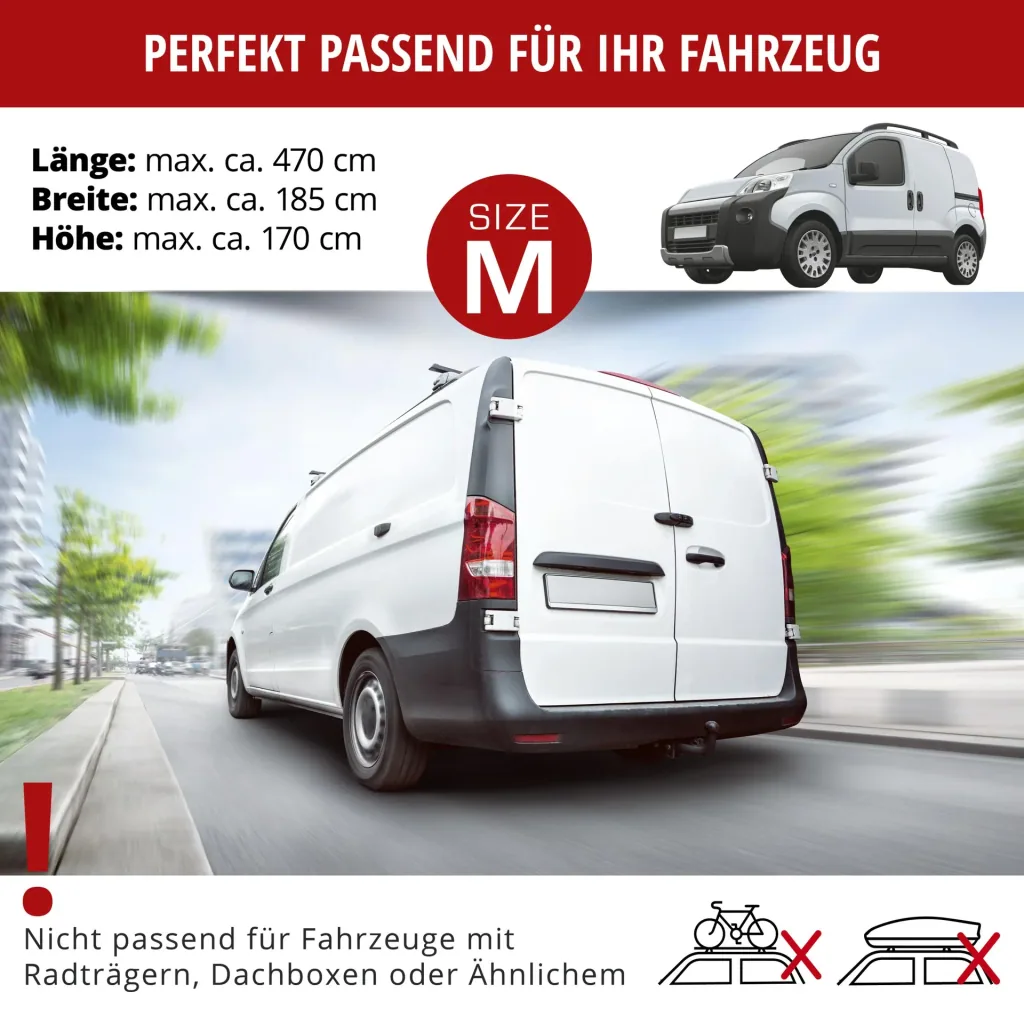 Bus Hagelschutzplane Premium Hybrid, Transporter-Hagelschutzgarage Größe M