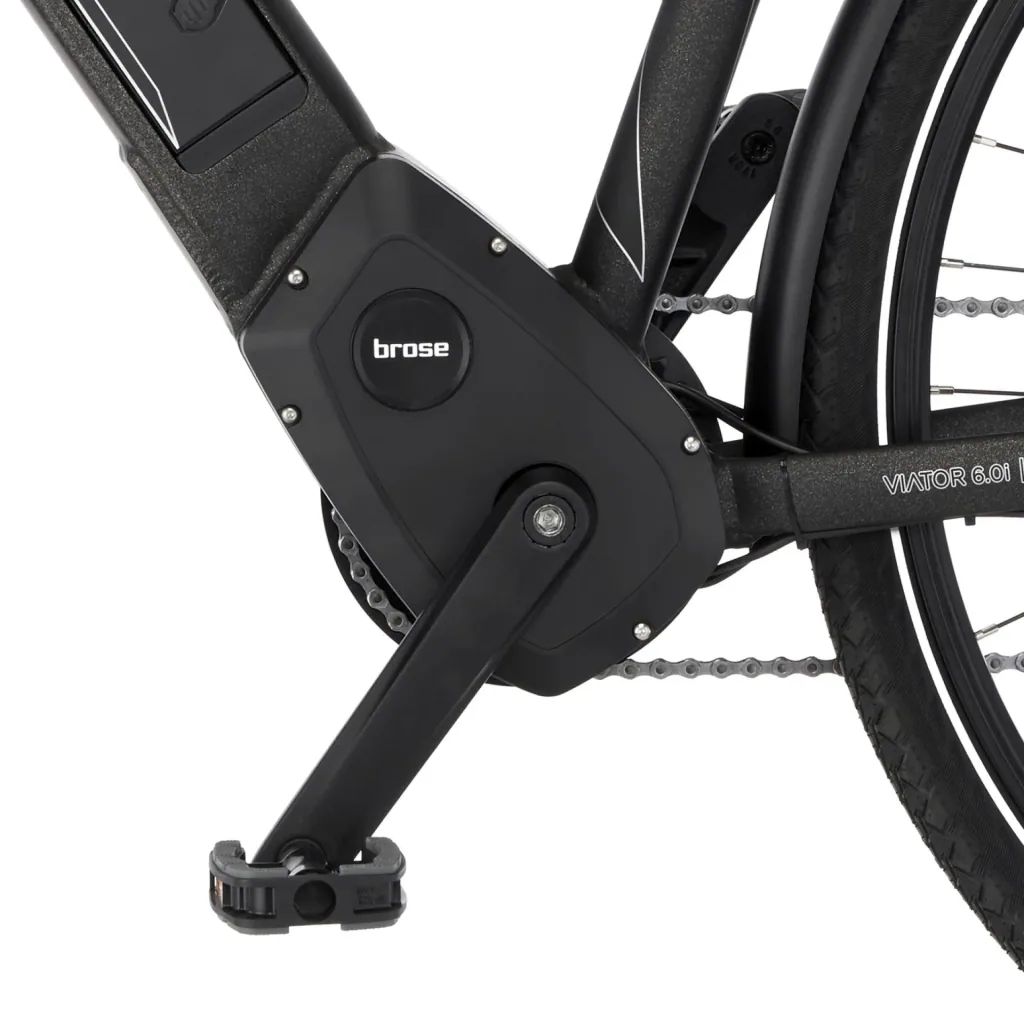 Damen E-Bike Trekking, 28 Zoll, Rahmengröße 44cm, 10-Gang Kettenschaltung, graphit metallic matt, VIATOR 6.0i