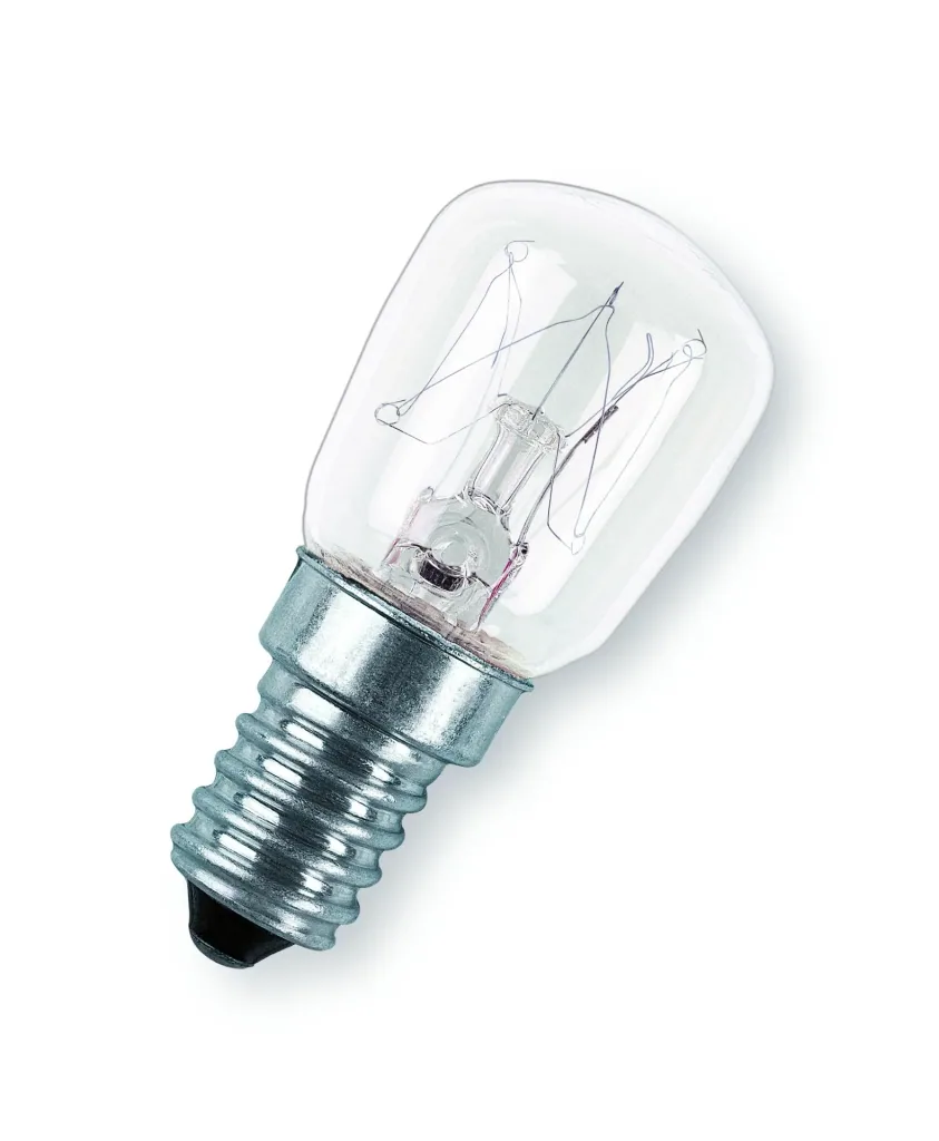 Kolbenlampe T26 25W klar 230V E14 für Kühlschrank und Nähmaschine