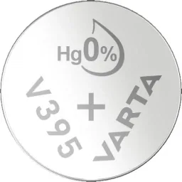 Silberoxid Knopfzelle V395 / V399 / SR57, 1,55 Volt - 1 Stück