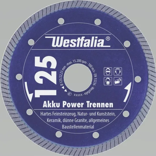 Diamanttrennscheibe Akku Power Trennen, Durchmesser 125