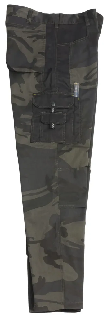 Bundhose mit Cargotasche und Hammerschlaufe, Farbe oliv camouflage, Gr.56