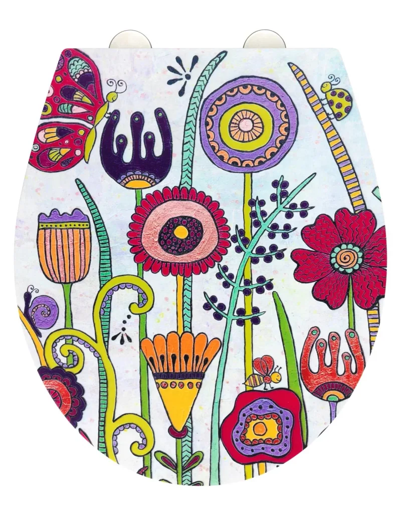 WC-Sitz Full Bloom, Rollin'Art Toilettensitz mit Relief Oberfläche und Absenkautomatik